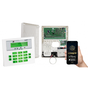 ZESTAW ALARMOWY SATEL INTEGRA 64 + INT-KLCDS-GR + OPU-3P + AWT682 + 17Ah + INT-GSM LTE